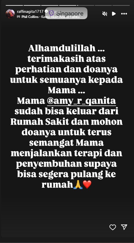 Amy Qanita Ibunda Raffi Ahmad Sudah Keluar RS, Kini Fokus Jalani Terapi