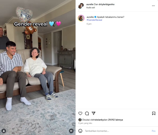 Aurelie Moeremans Umumkan Jenis Kelamin Anak Pertama, Laki-laki