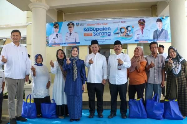 HUT Kabupaten Serang, Bupati Serang Berziarah hingga Tebar Sembako Gratis
