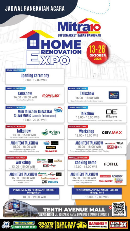 Serunya Akhir Pekan Mitra10 Home Renovation Expo, Banyak Hiburan dan Hadiah!