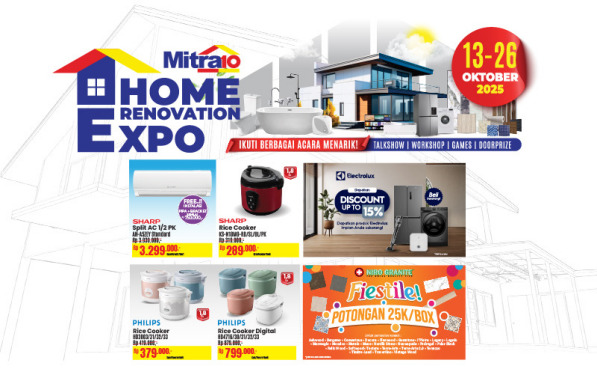 Waktunya Upgrade Hunian! 4 Brand Wajib Kunjung di Mitra10 Home Renovation Expo 2025