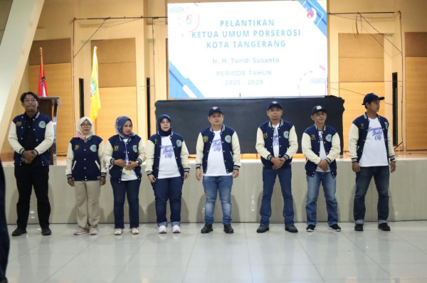 Pelantikan Pengurus Porserosi Kota Tangerang, Turidi Susanto: Mencari Bibit Atlet