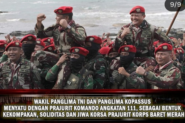 Wakil Panglima TNI Terima Brevet Komando Kopassus usai Ikuti Operasi Pasukan Khusus