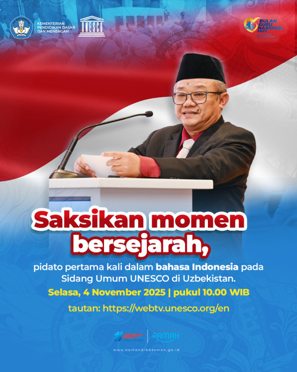 Momen Bersejarah! Mendikdasmen Abdul Mu'ti Bakal Pidato Pakai Bahasa Indonesia di Sidang Umum UNESCO