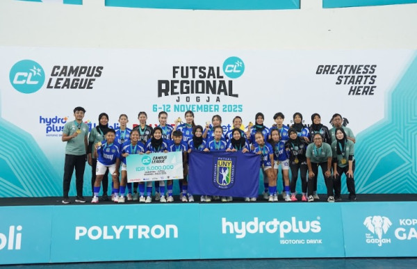 UNY Sukses Kawinkan Gelar Juara Regional Yogyakarta Futsal Campus League