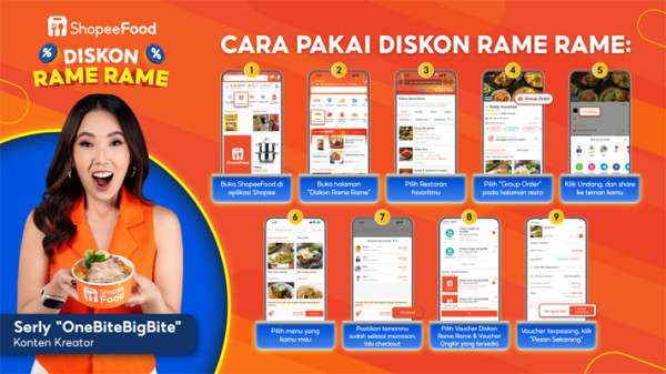 Kolaborasi ShopeeFood dan Serly ‘One Bite Big Bite’: Diskon Rame Rame 50% Hingga Rp200 Ribu!