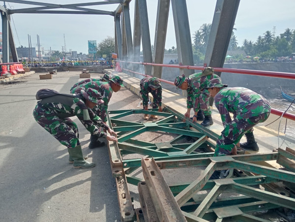 Proyek Jembatan Bailey di Aceh Dikebut di Titik-Titik Kritis