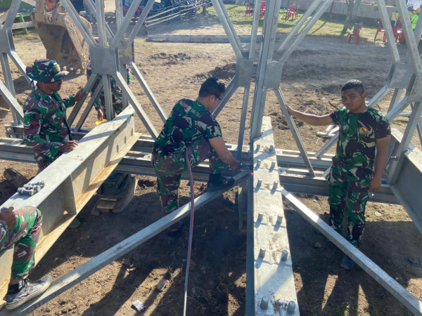 Proyek Jembatan Bailey di Aceh Dikebut di Titik-Titik Kritis
