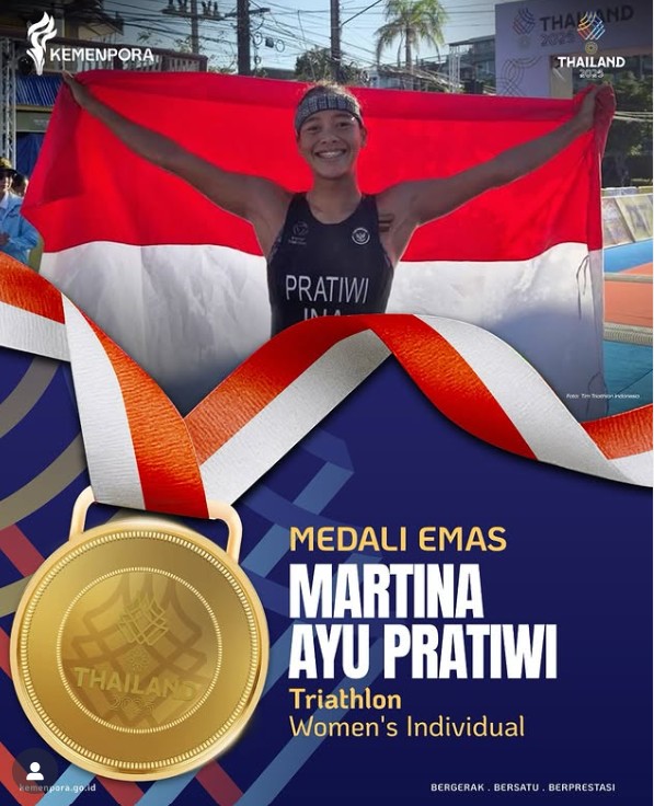 Jejak Pendidikan Martina Ayu Pratiwi, Ratu Triathlon Peraih Medali Terbanyak SEA Games 2025