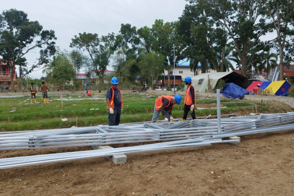 7 Blok Hunian Sementara Korban Banjir di Aceh Segera Berdiri, Begini Penampakannya
