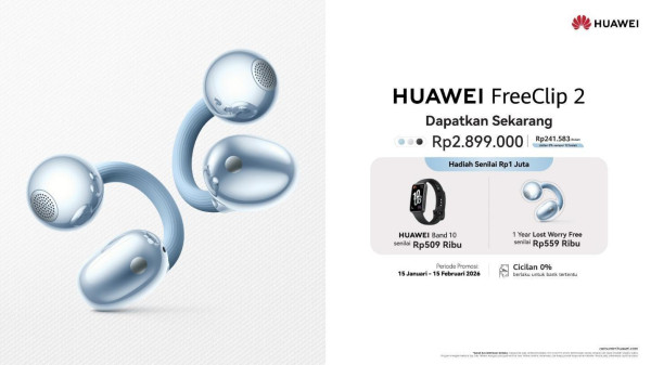 HUAWEI FreeClip 2 Sudah Hadir, TWS Open-Ear Premium yang Stylish dan Nyaman Dipakai Seharian