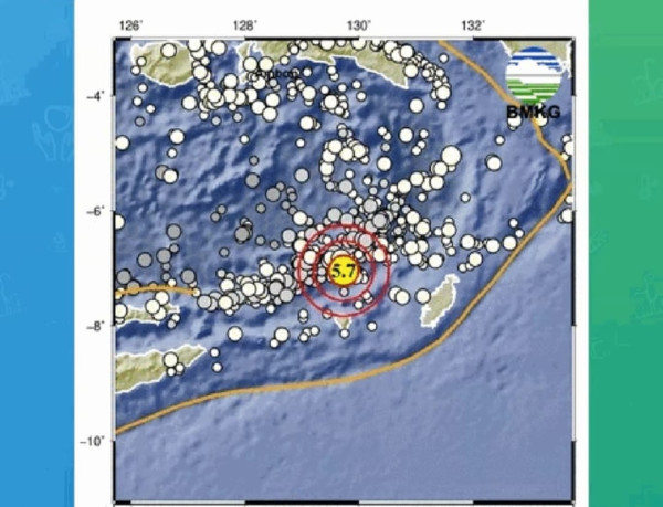 Gempa M5,7 Guncang Tanimbar, Tidak Berpotensi Tsunami