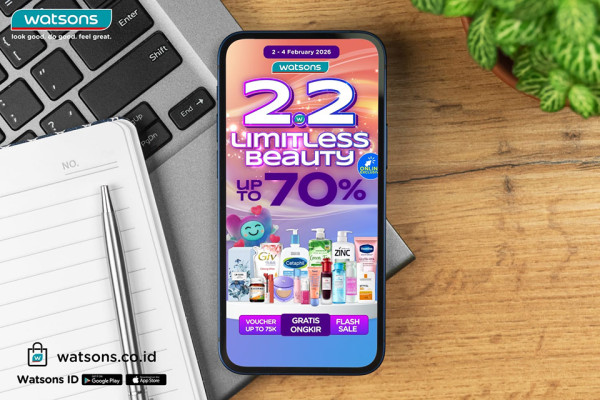 Februari Hujan Diskon, Watsons 2.2 Limitless Beauty Hadir Lagi