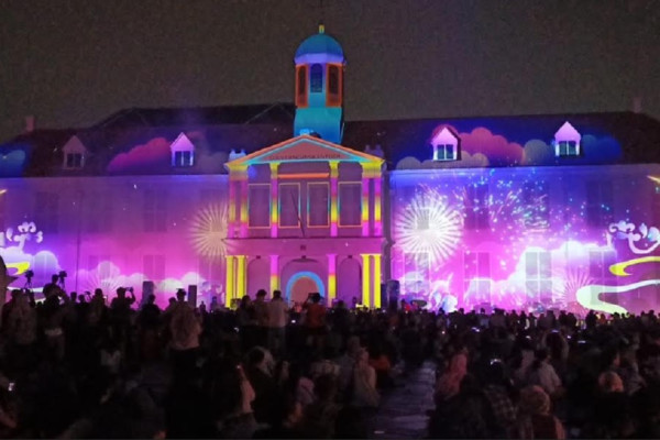 Video Mapping Budaya Tionghoa Sambut Perayaan Imlek di Kota Tua Jakarta