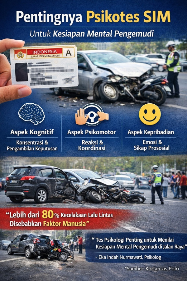 Cegah Kecelakaan, Psikotes SIM Penting untuk Siapkan Mental Pengemudi di Jalan Raya