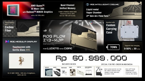 ASUS ROG Flow Z13-KJP Bikin Pengunjung Terpana di Tech x Art Limited Showcase