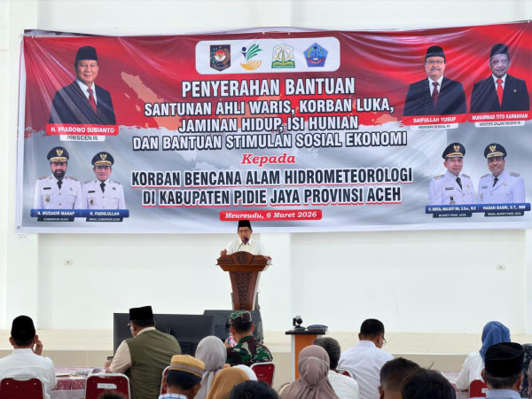 Melalui PosIND Pemerintah Beri Bantuan untuk Warga Terdampak Bencana Alam di Pidie Jaya