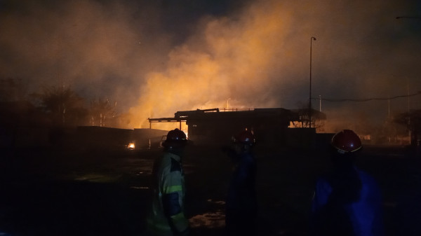 Penampakan Kebakaran di SPBE Cimuning Bekasi
