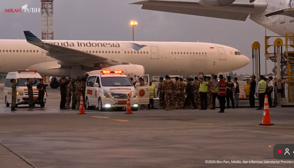 3 Jenazah Prajurit TNI Personel UNIFIL Tiba di Bandara Soekarno-Hatta