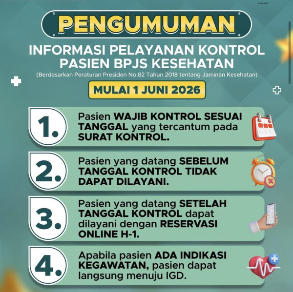 Aturan Baru BPJS Kesehatan per 1 Juni 2026, Kontrol Harus Sesuai Tanggal Surat
