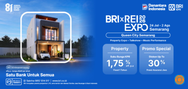 Beli Rumah Bukan Lagi Mimpi! BRI x REI Expo Semarang 2026 Hadirkan KPR Super Ringan